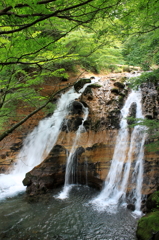 男池湧水群　名水の滝　001