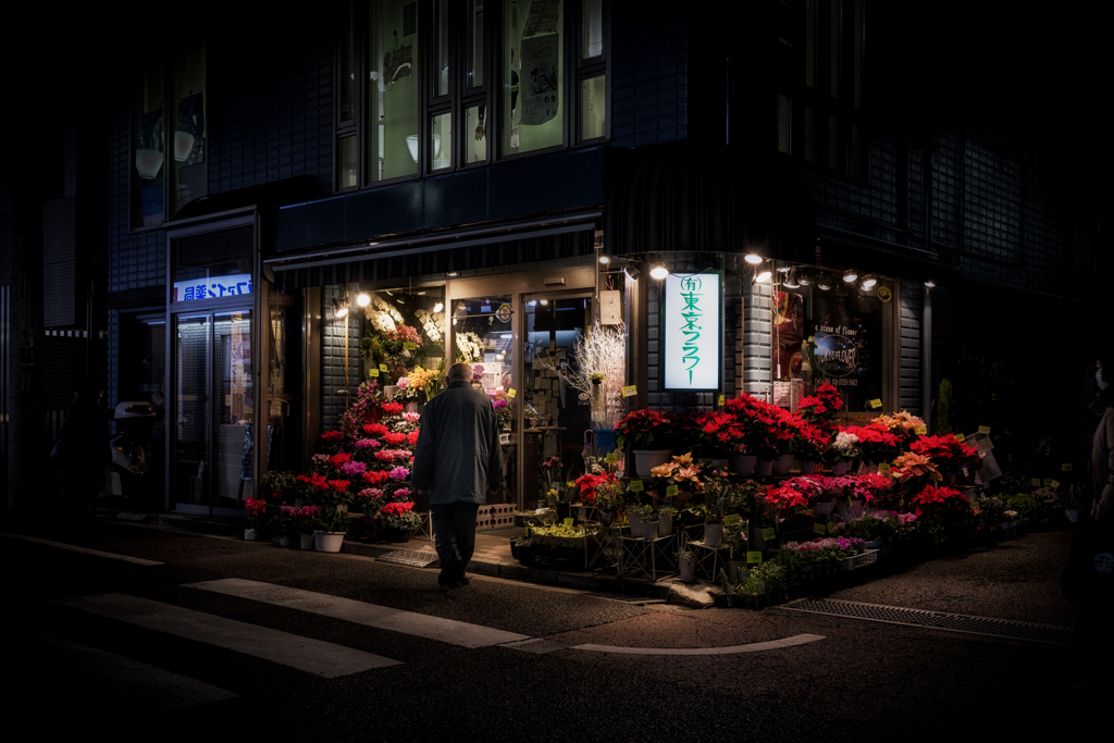 今宵は花を