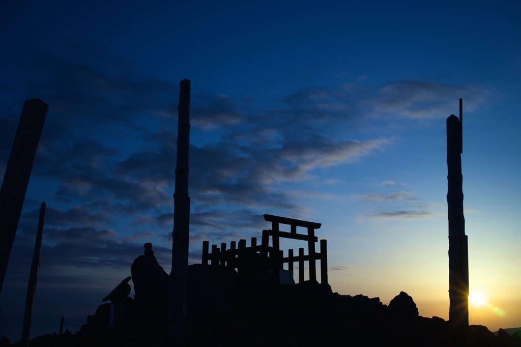 車山山頂の夜明け