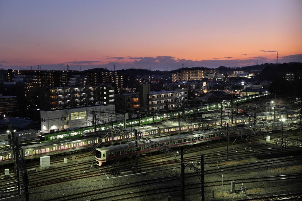 我が町の夕暮れ