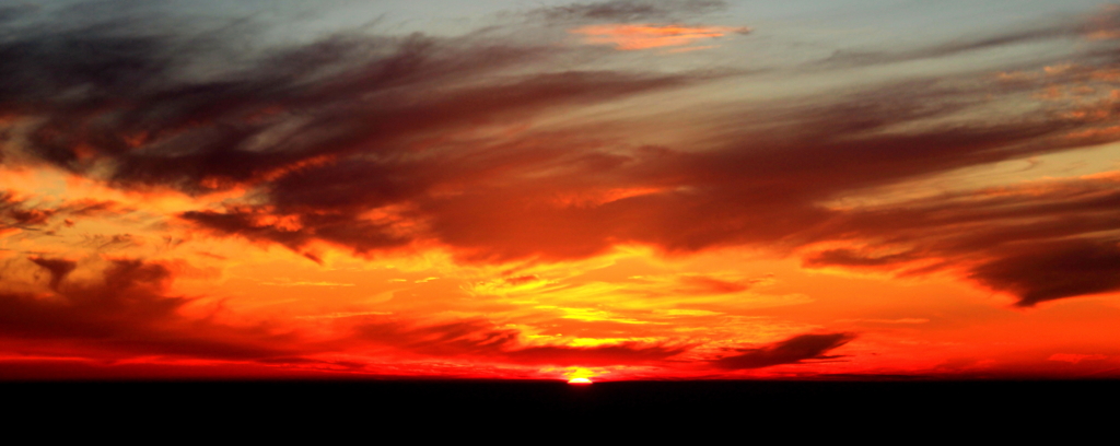 燃える夕日