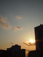 夕暮れ