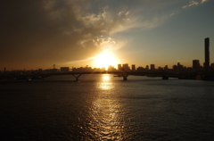 夕日