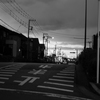 モノクロームな夕焼け
