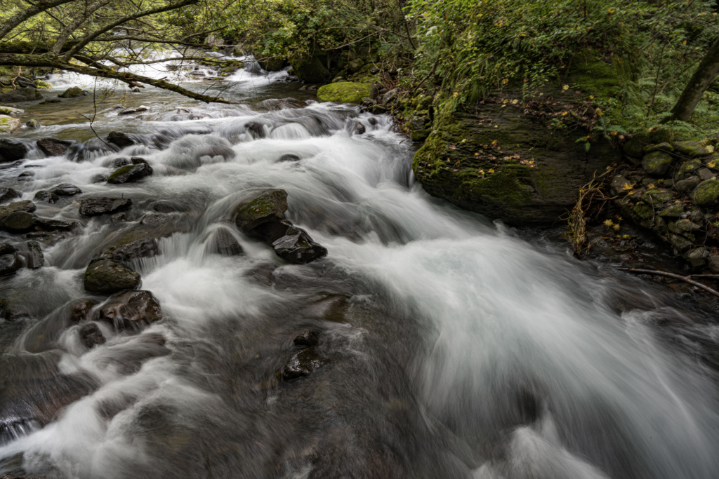 蓼科大滝下の渓流