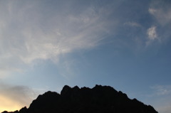 夕暮れの妙義山