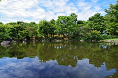 鷺と亀と庭世界