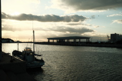 夕方港
