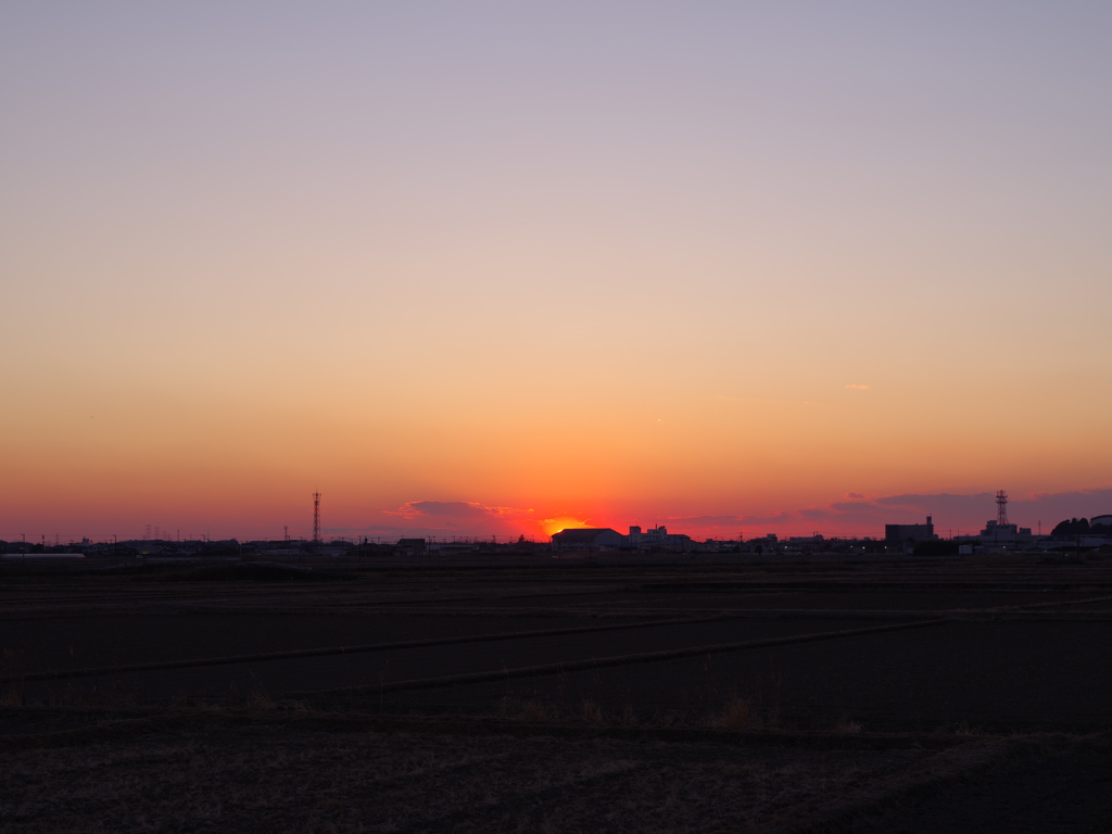 今日の夕日