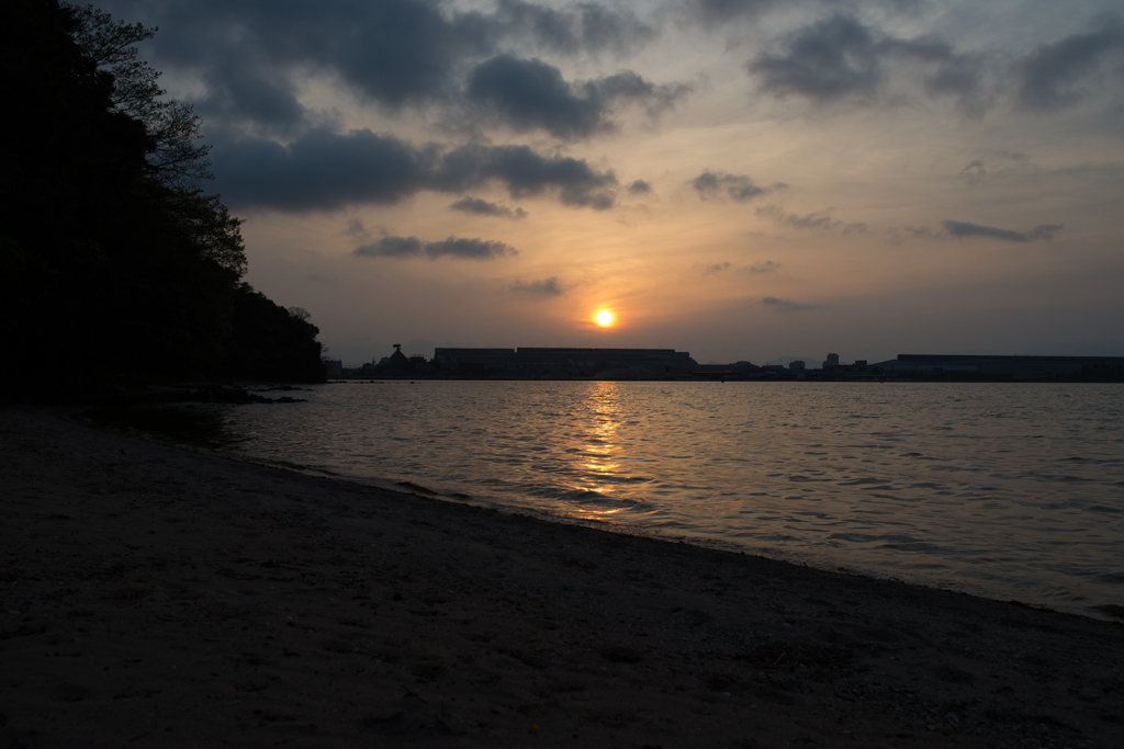 十神山なぎさ公園の夕景