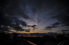 近所の夕焼け