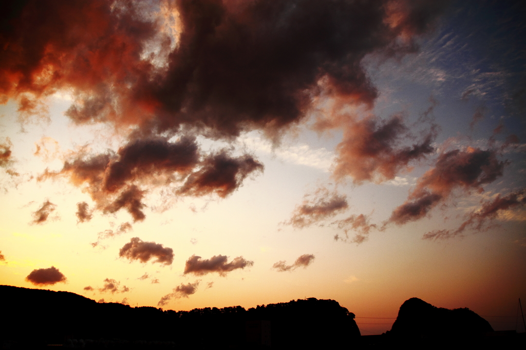 今日の夕日