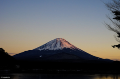 夕日に染まる