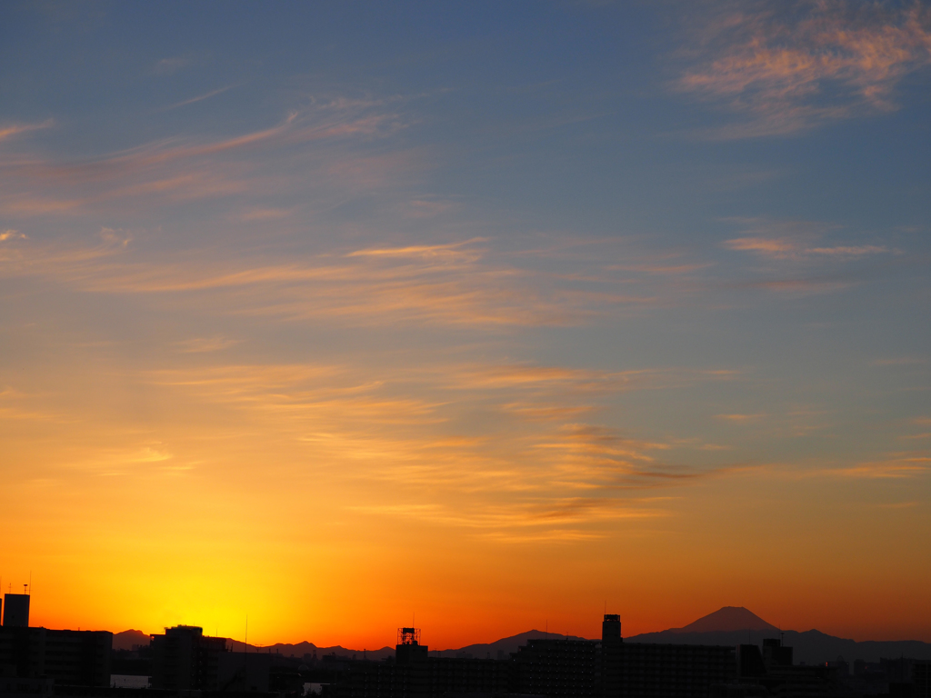 本日の夕景