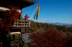 秋晴れ比叡山を望む