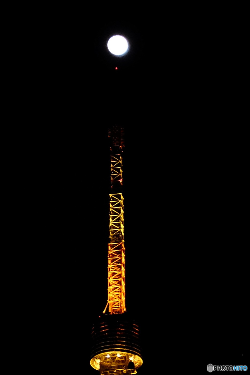 Fullmoon on the Top of Tower