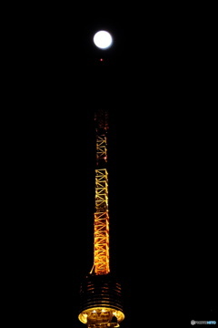 Fullmoon on the Top of Tower