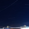 東京湾で星空をコンポジットしてみた