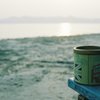 夕日と一服
