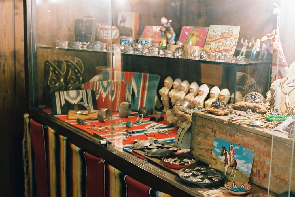 Showcase of the glass