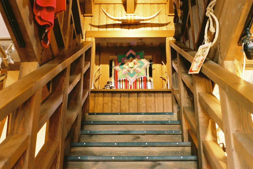 And I go up the stairs…