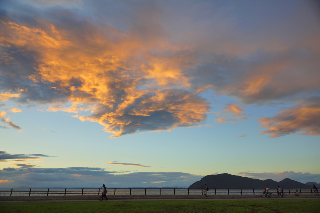 一過の夕景