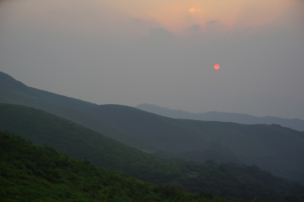 塩塚高原での夕景