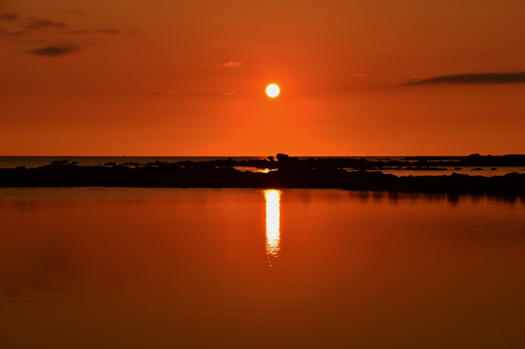 静寂の夕景　能登