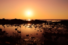 日本海は能登の夕景　上野海岸