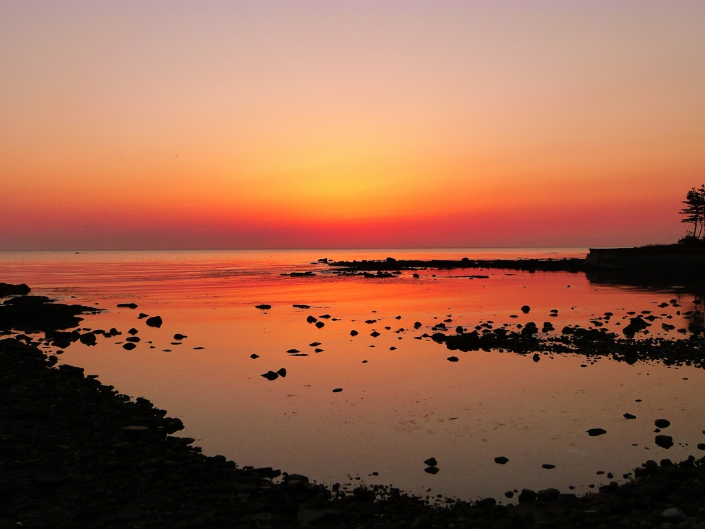 落陽　能登百浦海岸