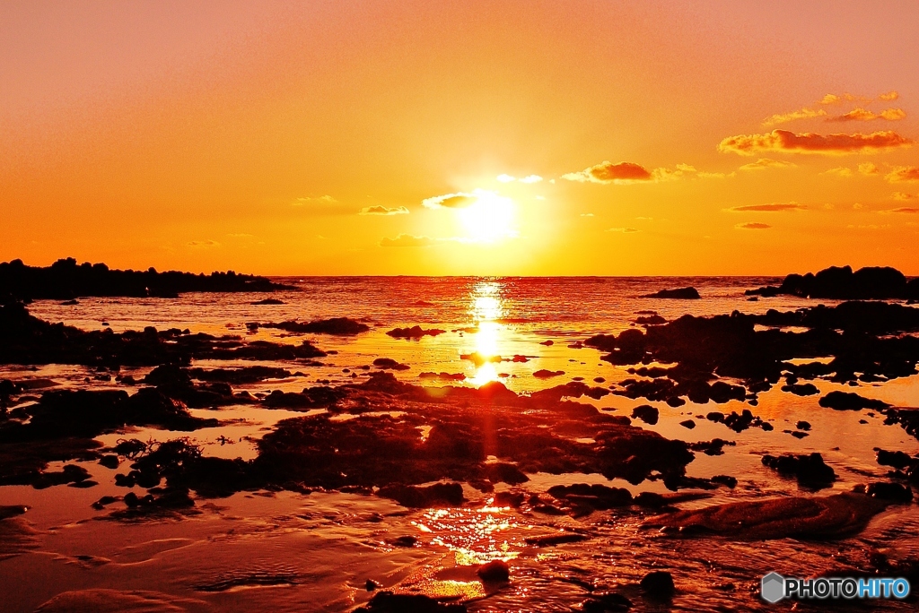 海抜50cm　の夕景