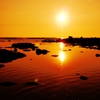 落陽　能登上野海岸