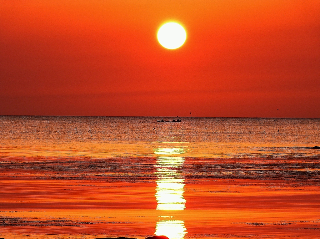 落陽　能登百浦海岸