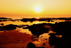 能登は百浦海岸の夕景