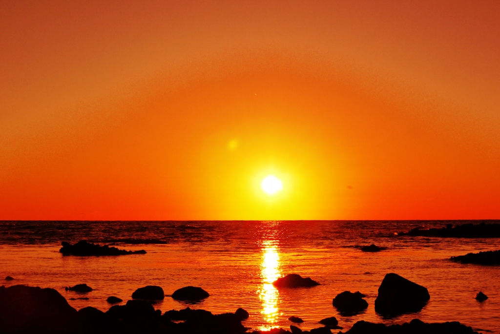 夕景　日本海
