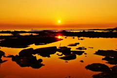 能登は百浦海岸の夕景