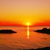夕景　海の紅葉　　能登