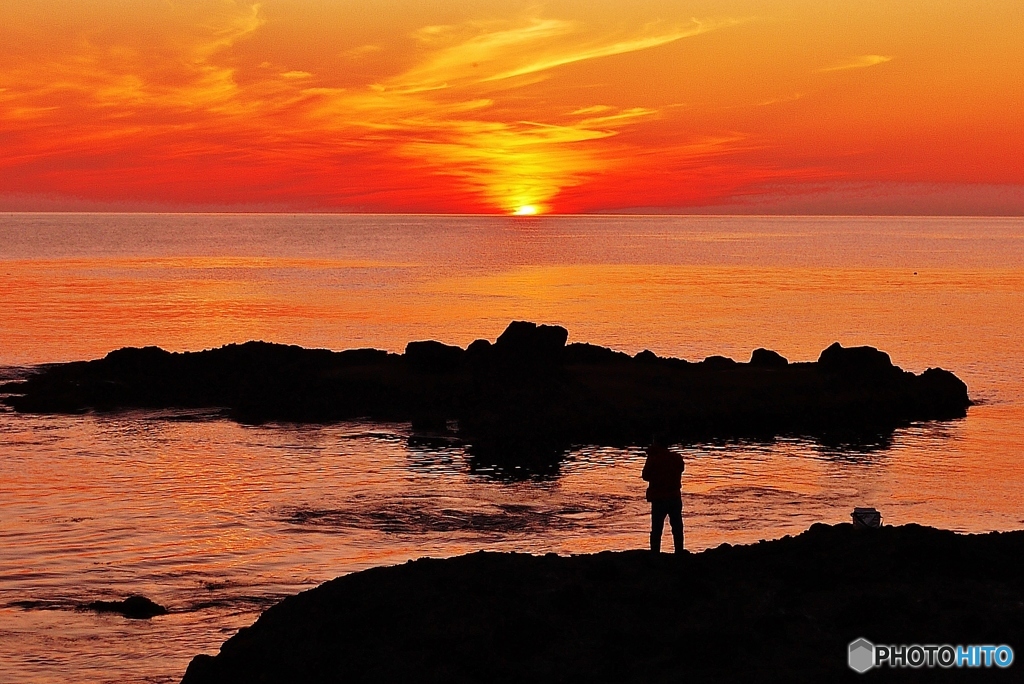 夕景　日本海