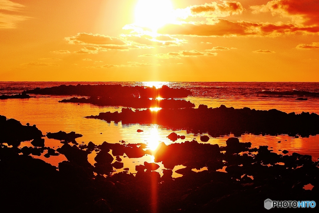 夕景　日本海