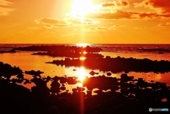 夕景　日本海