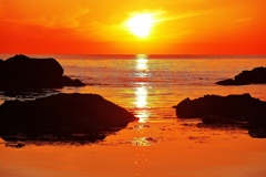 日本海は能登の夕景