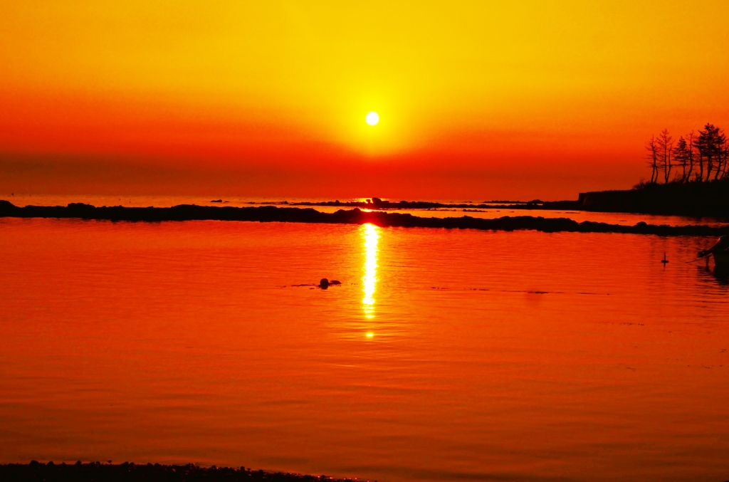 能登は百浦海岸の夕景