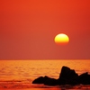 夕景　日本海は能登