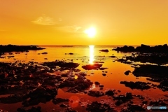 海抜　30cmからの夕景・・・☀