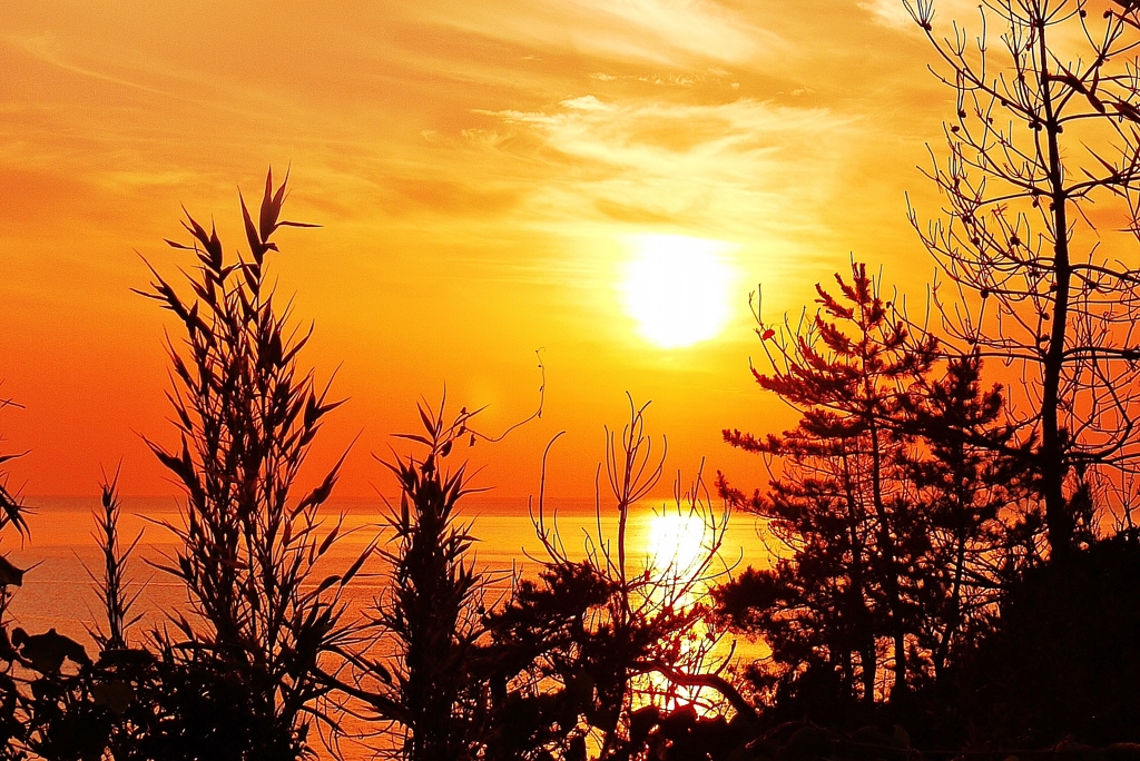 夕景日本海