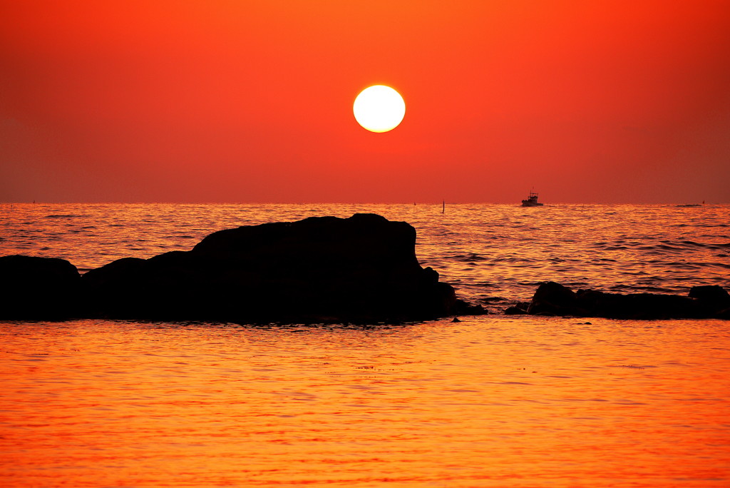 夕景　日本海