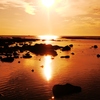 落陽　能登上野海岸