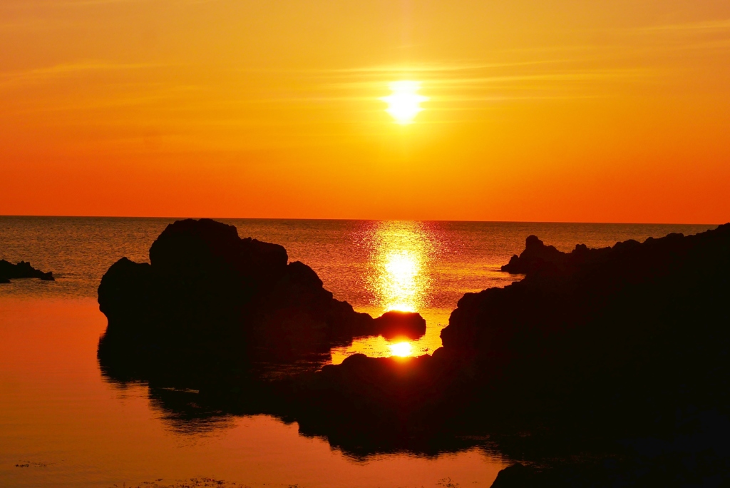 初夏の夕景　能登