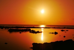 能登は赤住海岸の夕景 能登は赤住海岸の夕景