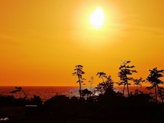 夕景　能登の海